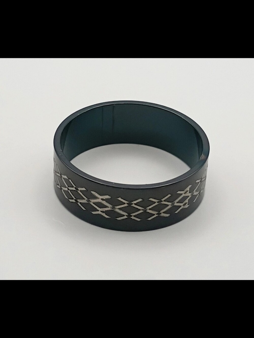 Black Stainless Steel Celtic Pattern Ring Size 9